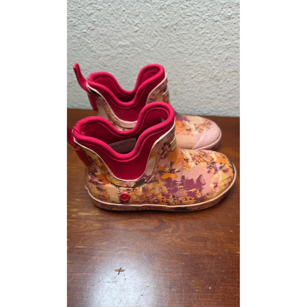 Hunter for Target Rain Boots Kids Size 11 Pink Orange Floral Waterproof Rubber